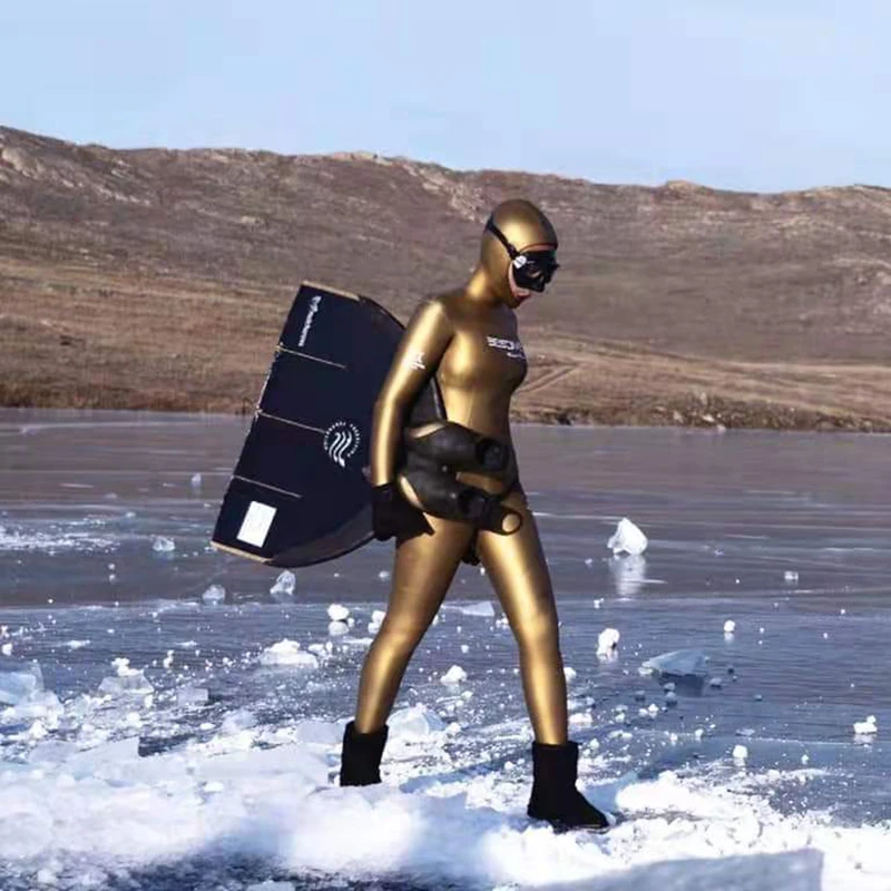 女性のためのクラシックで滑らかなフリーダイビングスーツ,5mm,女性のためのスポーツウェットスーツ