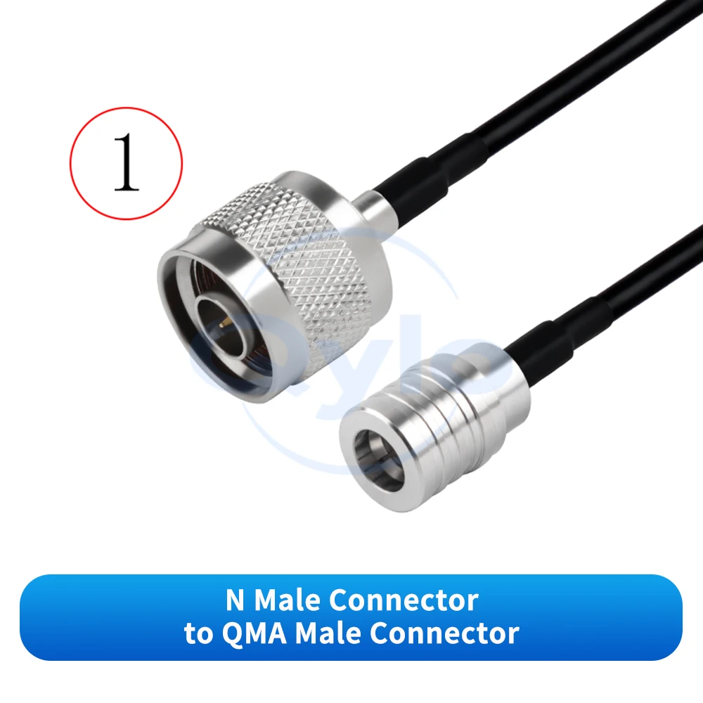 N-auf-QMA-Verlängerungskabel, mehrsträngiges HF-Koaxial-RG58-Kabel, 0–6 GHz N-auf-QMA-Stecker/Buchse, Adapterkabel (1 Stück) – Detail 3