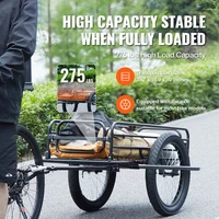 275 lbs Foldable Bike Cargo Trailer with Hitch