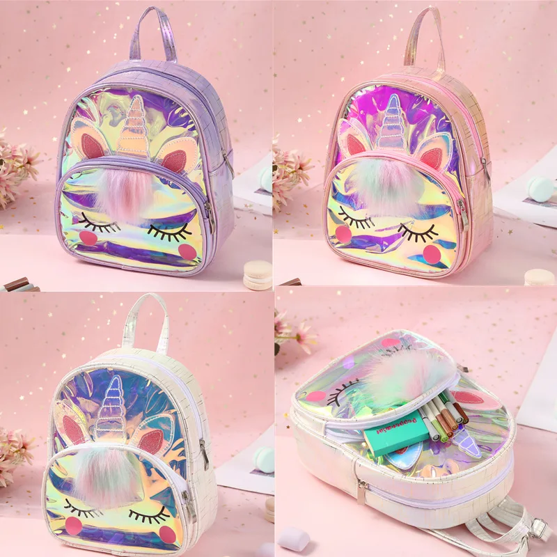 

Cute Cartoon Unicorn Children's Backpack Students TPU Clear Backpack Kindergarten Kids School Bag for Girls Toddler Schoolbag