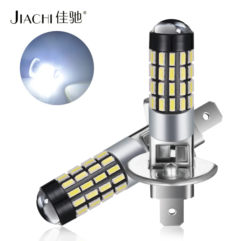 2PCS Super Bright H1 H3 PW24W Led Bulb Auto Fog Light Replacement Lamp For Car Led 3014 54 Chip White 6000K 12-24V 540LM