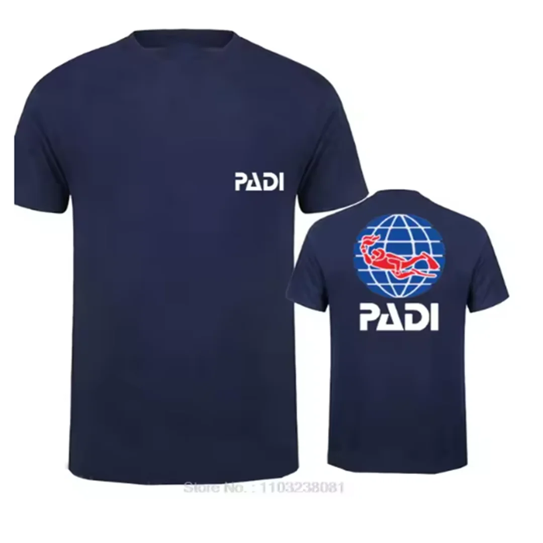 Scuba Driver Padi T-shirt Men's casual quick drying T-shirt hip-hop T-shirt short sleeved top round neck oversized men clothing 4