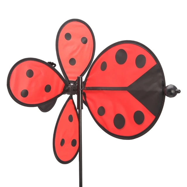 Bee Ladybug Windmill Whirligig Wind Spinner Home Yard Garden Decor Kids Toys 1