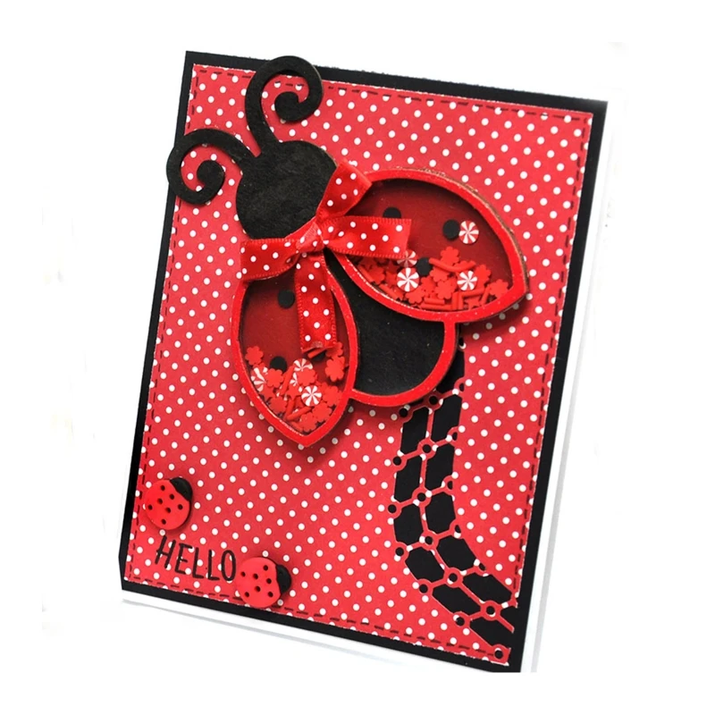 Cute Ladybug Shaker Metal Cutting Dies Stencil Diy Scrapbooking Embossing Tool Die Cuts Paper Card Album Template New Dropship