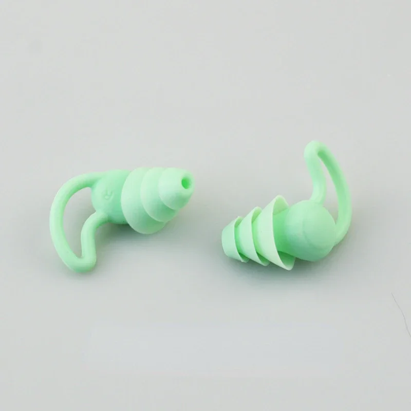 【58】Silicone Earplugs Sound Insulation Earplugs Three-layer Waterproof Swimming Earplugs Super Sound Insulation Noise Reduction 5