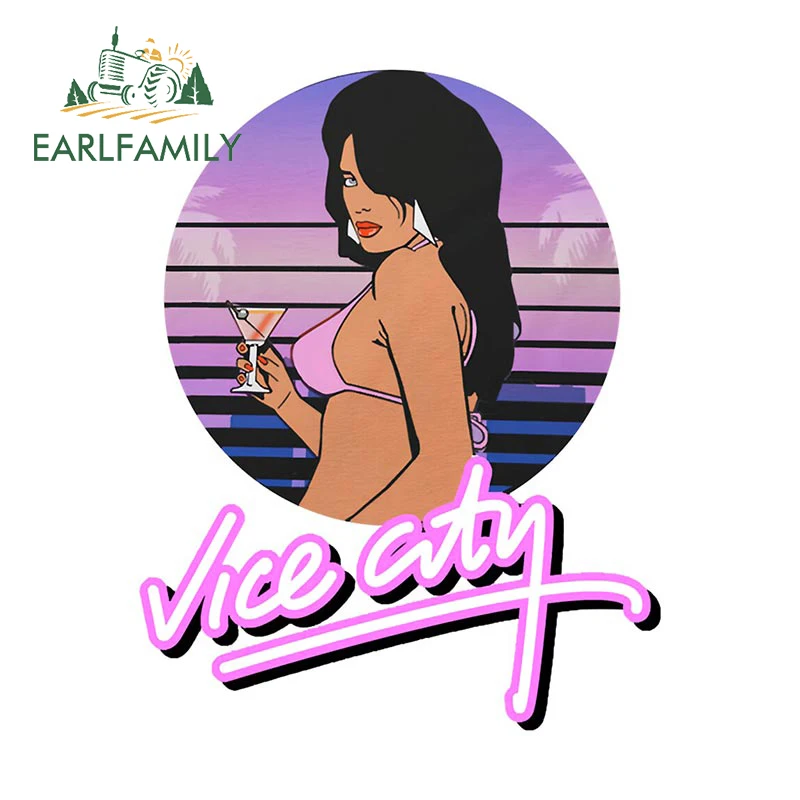 EARLFAMILY 13 см x 10 2 для Grand Theft Auto GTA Vice City Стикеры автомобиля модный фон с защитой от