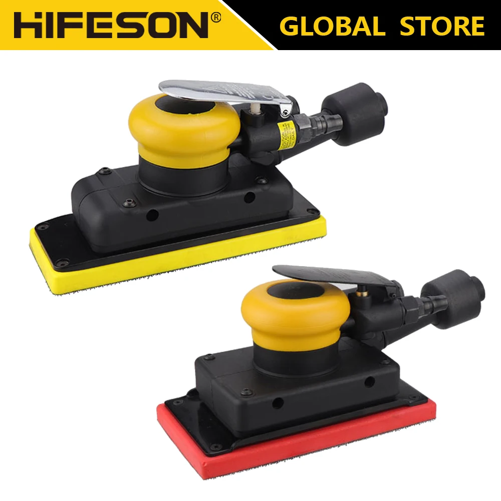 Electric Orbital Sander Rectangular Pneumatic Dry Sander 70*198mm Sandpaper Machine for Automobile