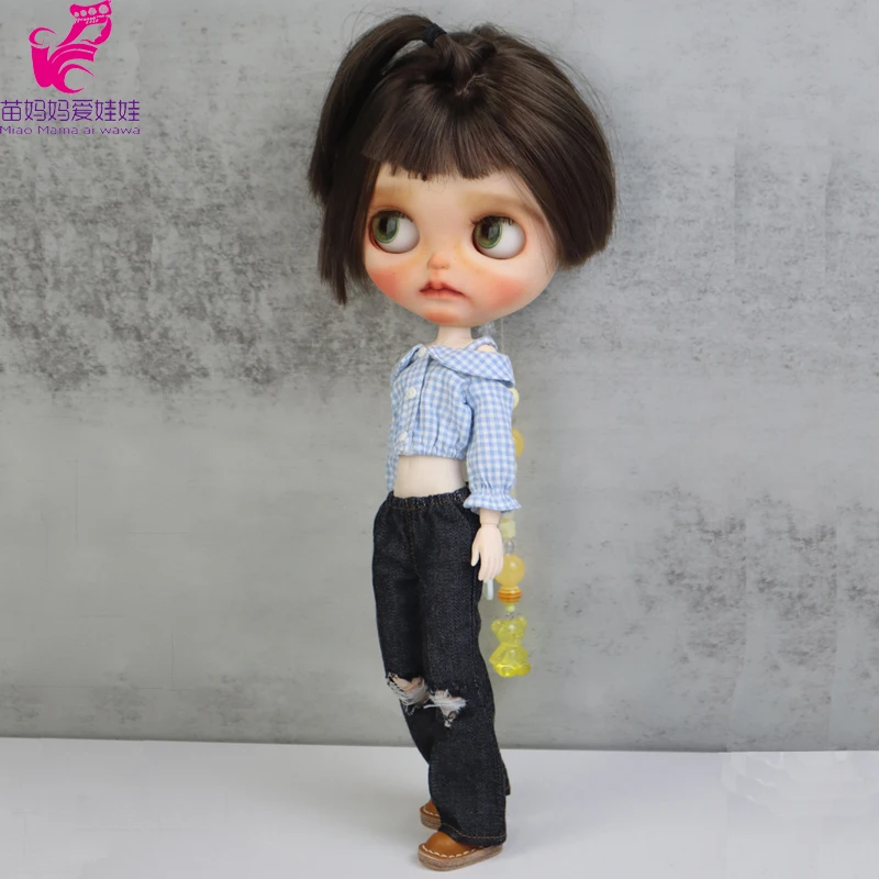 Blyth Doll Winter Coat Pants Jeans for Ob24 Ob22 Azone Blythe Doll Clothes