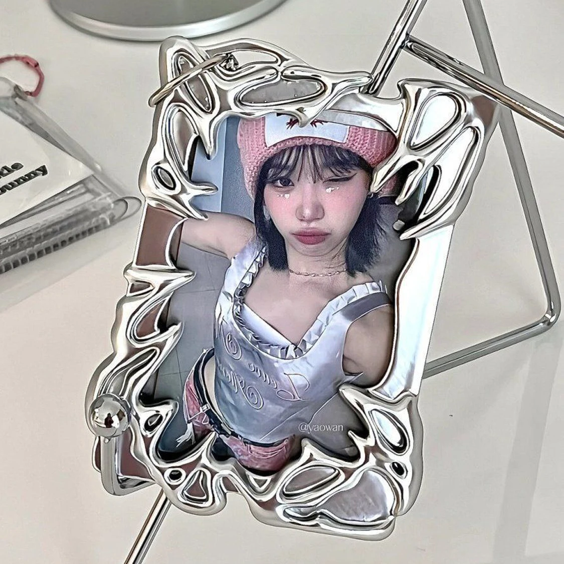 card storage cover electroplating Kpop star personalized fashion accessories office study supplies