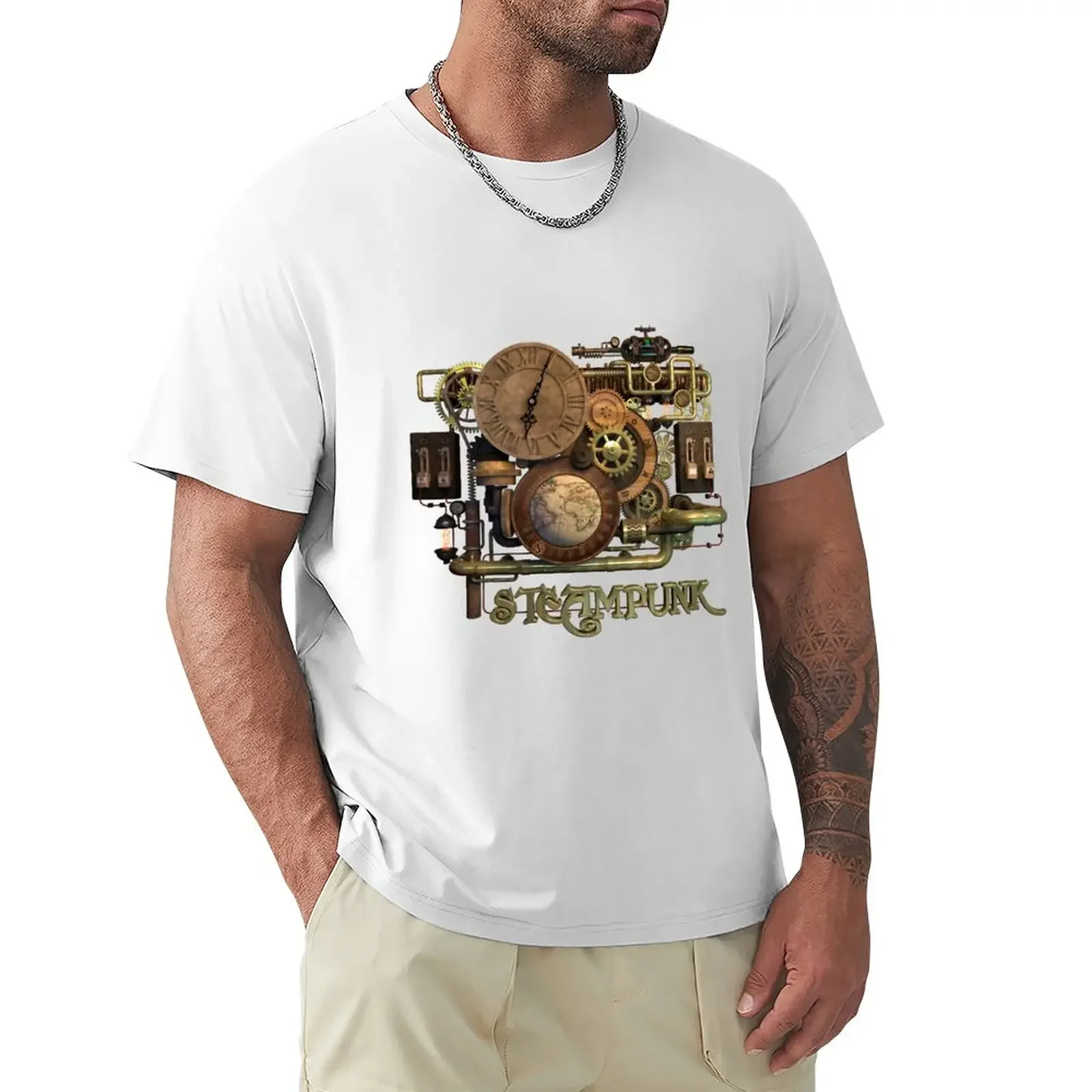 

Steampunk Art T-Shirt heavyweights Short sleeve tee clothes for men
