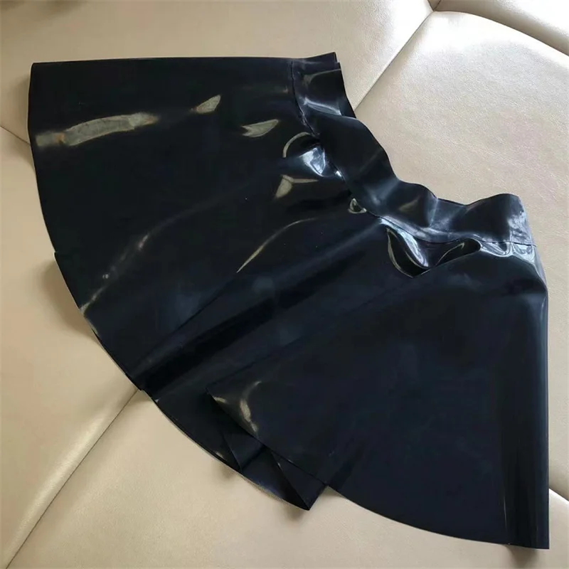 100% latex  circle skirt sexy rubber mini skirts  costumes wear for party 6