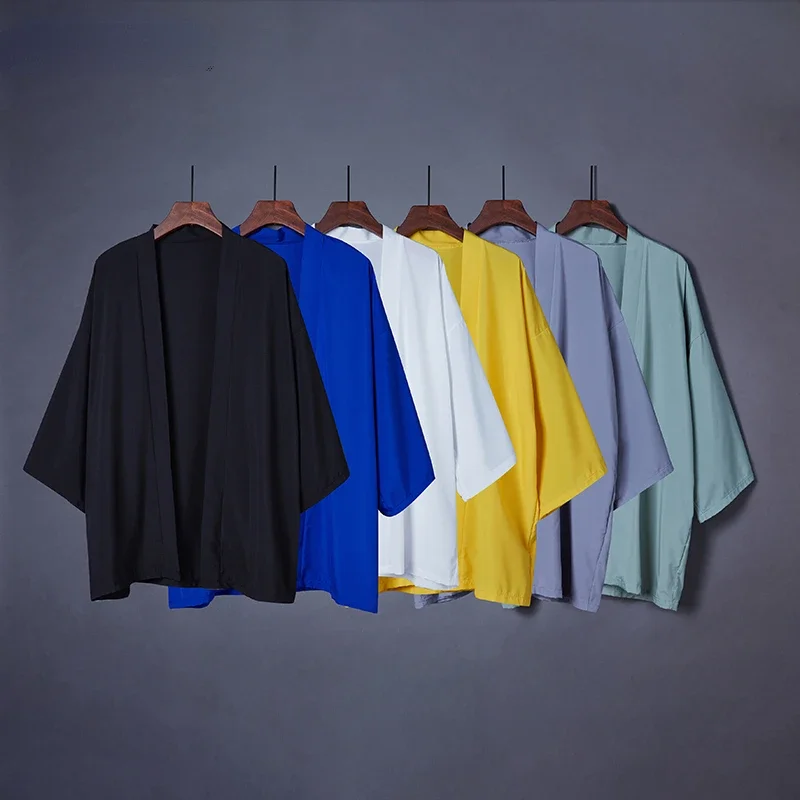 Japanese Kimono Women Men Harajuku Streetwear Summer Beach Casual Thin Coat Tops Sunscreen Coat japanese kimono cardigan japanese kimono japanese kimono shirt