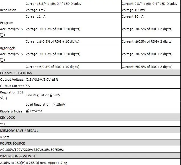 GWinstek GPD-2303S/GPD-3303S Multiplex Programmable Linear DC Power Supply Thre