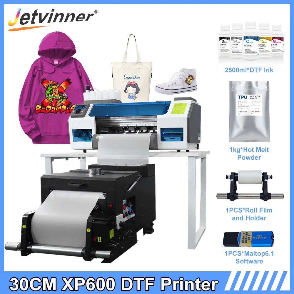 A​3 Dtf Printer For Xp600 Dual Print Heads Direct To Film T Shirt Printing Machine For All Fabric Print 30cm Dtf Printer - Printers - AliExpress
