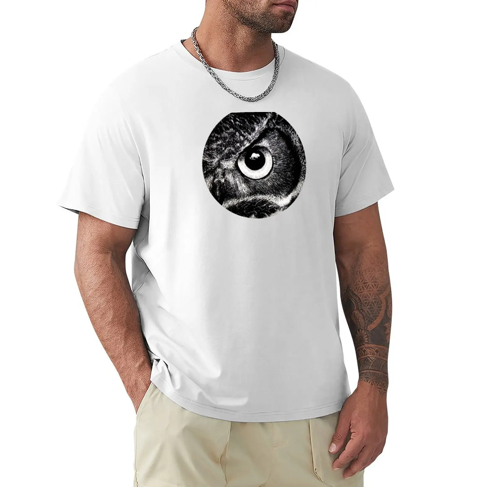 

Owl Eye T-Shirt new edition vintage clothes mens big and tall t shirts