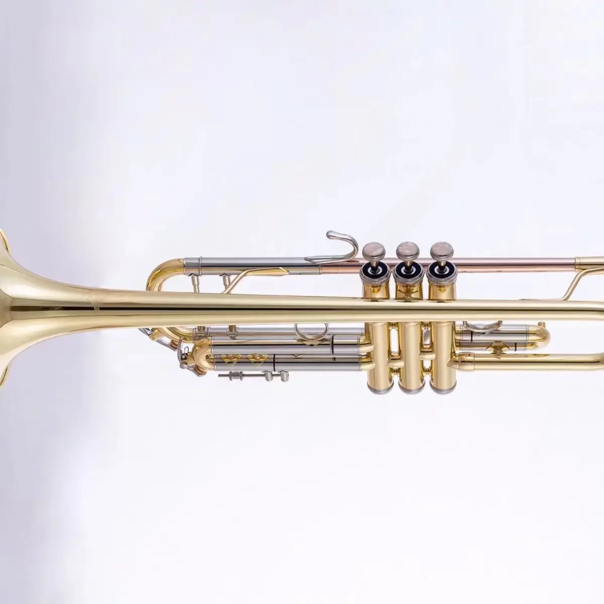 Trompeta stradivari instrumento de LT197GS Bb m&uacute;sica profesional chapado en oro nuevo
