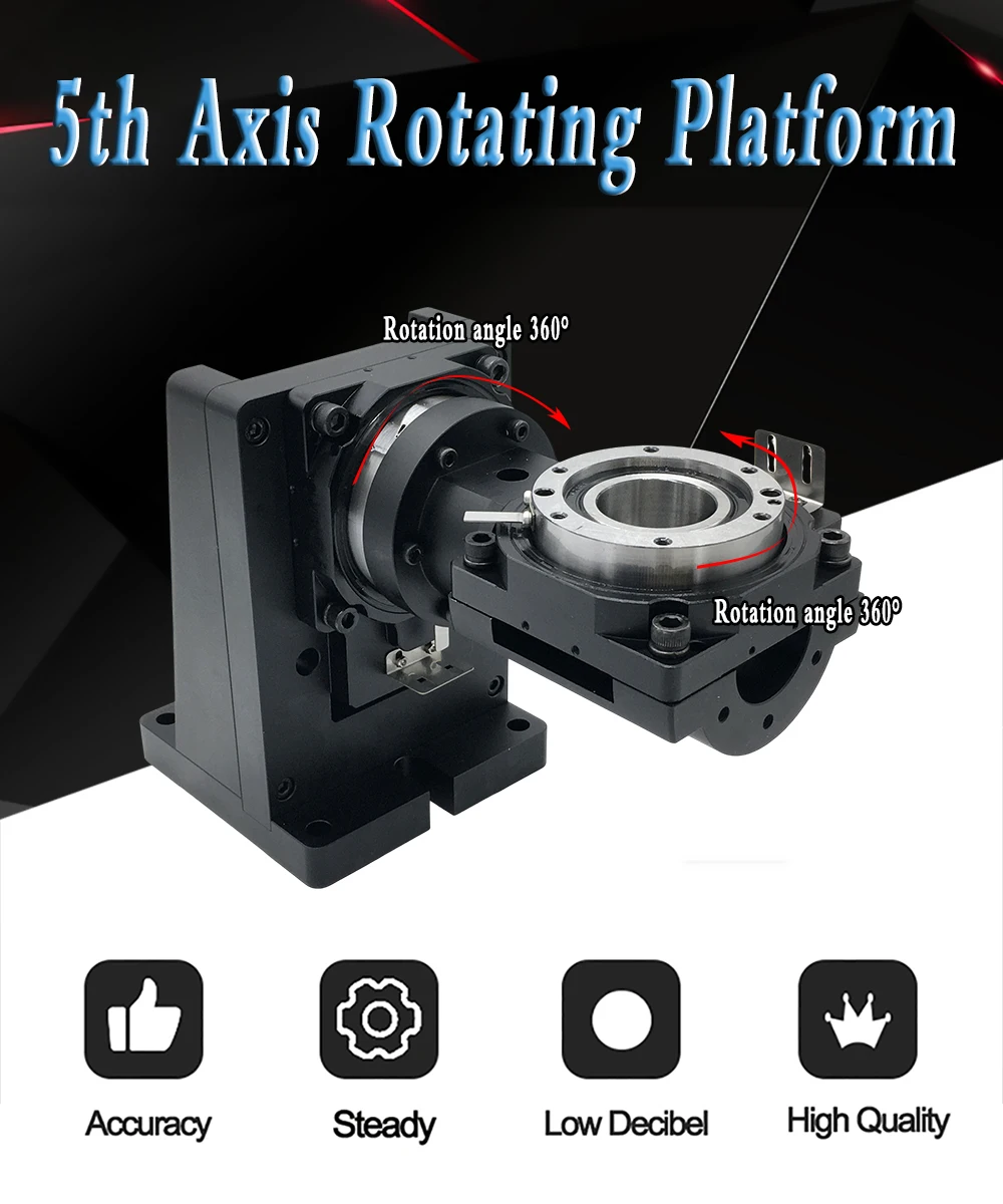 Precision 5th Axis Hollow Rotating Platform Indexing Rotary Table ...