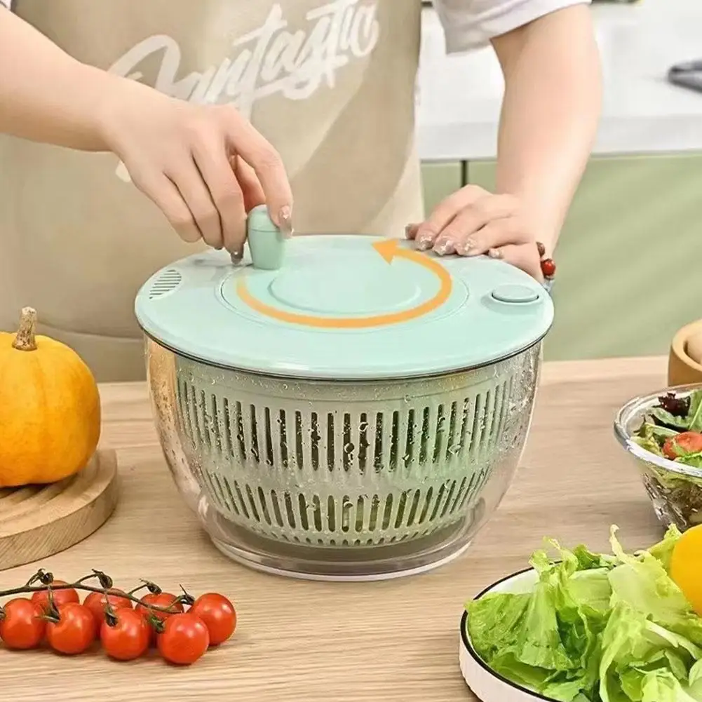 Salad Spinner Salad Dryer Vegetable Washing Dryer Fruit Washer For Drying Greens Drainer Strainer Manual Lettuce Spinner