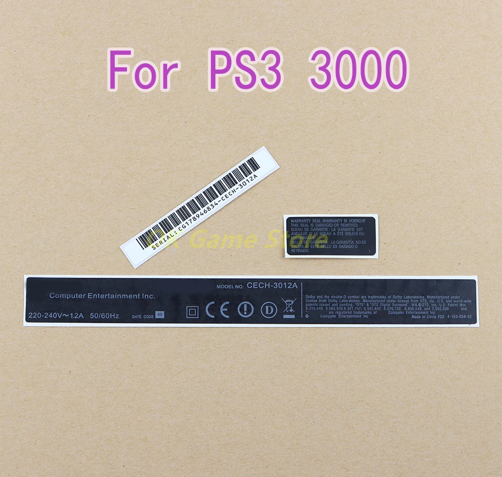 5Set 3 In 1 Sigillo Di Sicurezza Adesivo Per Playstation Ps3 3000 Slim Host Housing Shell Garanzia Sigilli Etichetta
