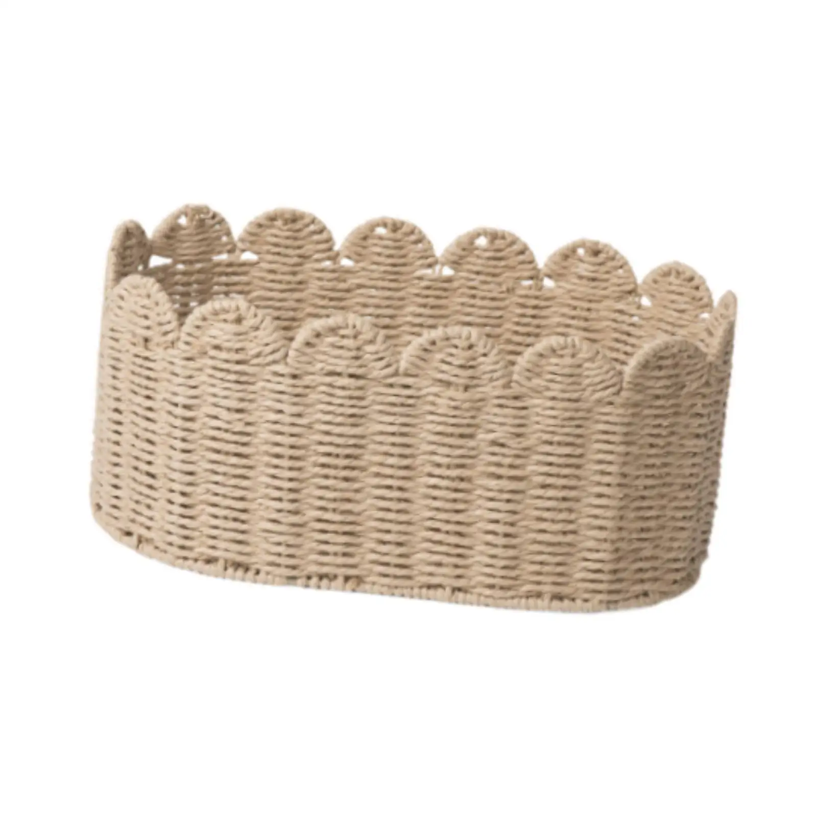 Woven Storage Basket Versatile Rectangular Lightweight Storage Bin for Countertop Bathroom Living Room Farmhouse Kitchen Gadgets