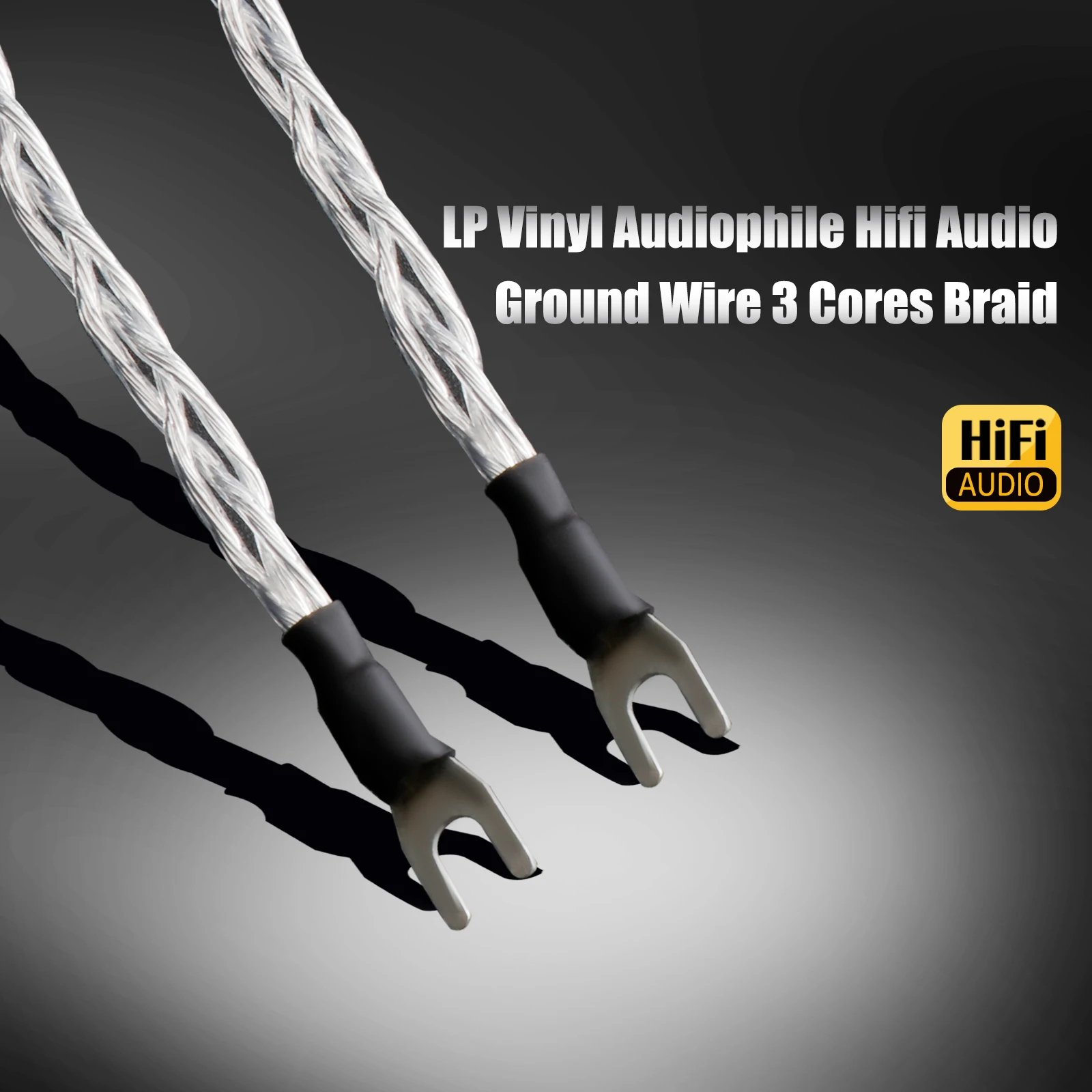 High Quality 6 Core Pure Silver LP Vinyl Audiophile Hifi Audio Cable