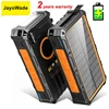 JayoWade Portable Wireless Fast Charger Solar Hand Crank Powerbank USB Input 20000Mah Capacity 10W Output Power Bank 6