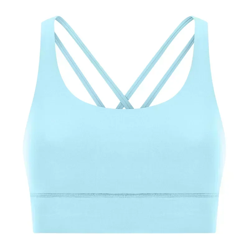 Lemon Align Tank Women Sports Bra Cross Sexy Tights Tank Top Soft Athletic Fitness Yoga Vest With Chest Pad Bras Bralette