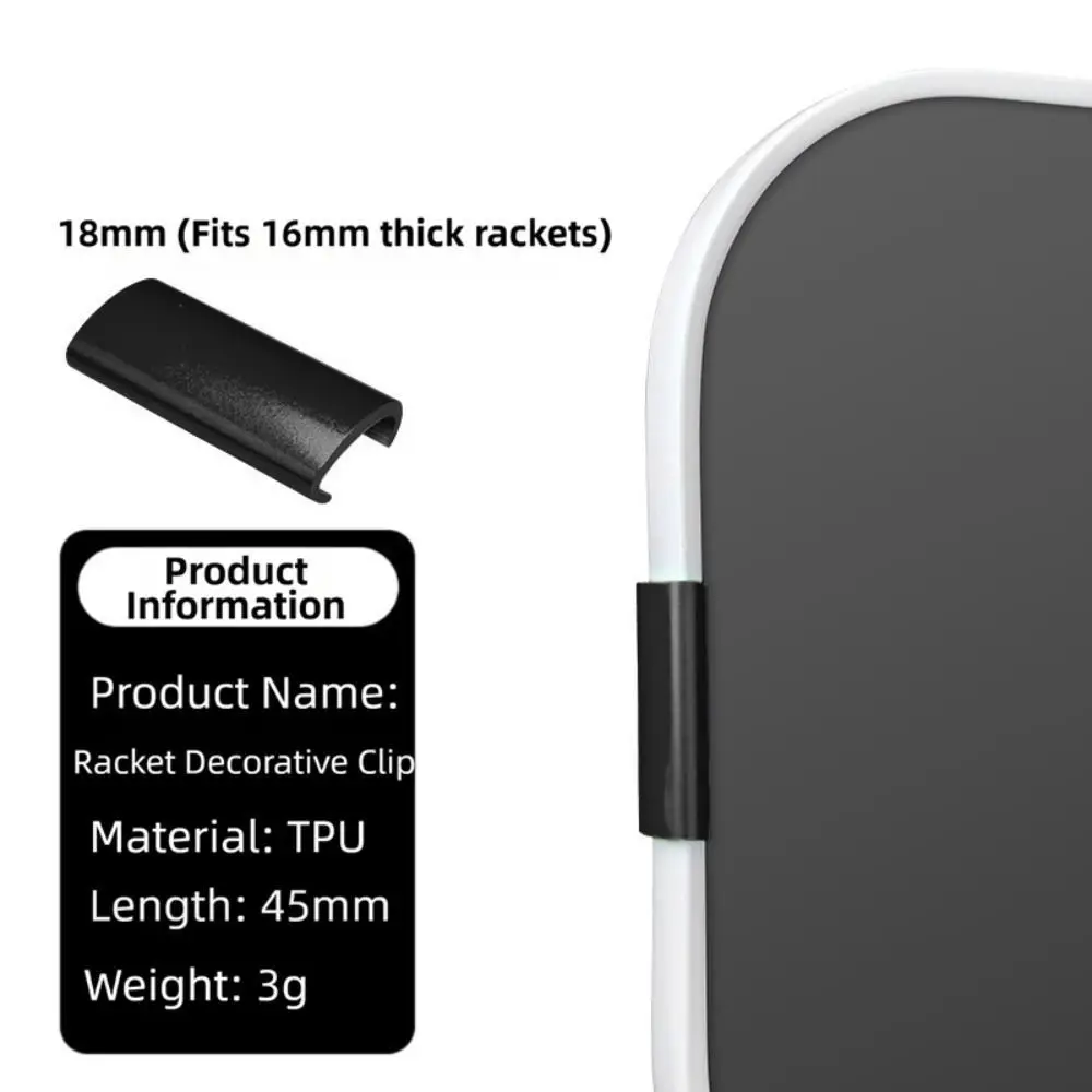 5 Stück, passend für 16-mm-Pickleball-Schläger, Kantenschutz, gewichtete Blöcke, Stoßdämpfung, Kantenschutz-Clips, dekorativ, bunt – Detail 13