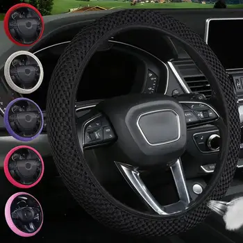 Coprivolante universale per auto con fascia elastica 37-38 cm, traspirante e antiscivolo per uso quotidiano e guida a lunga distanza