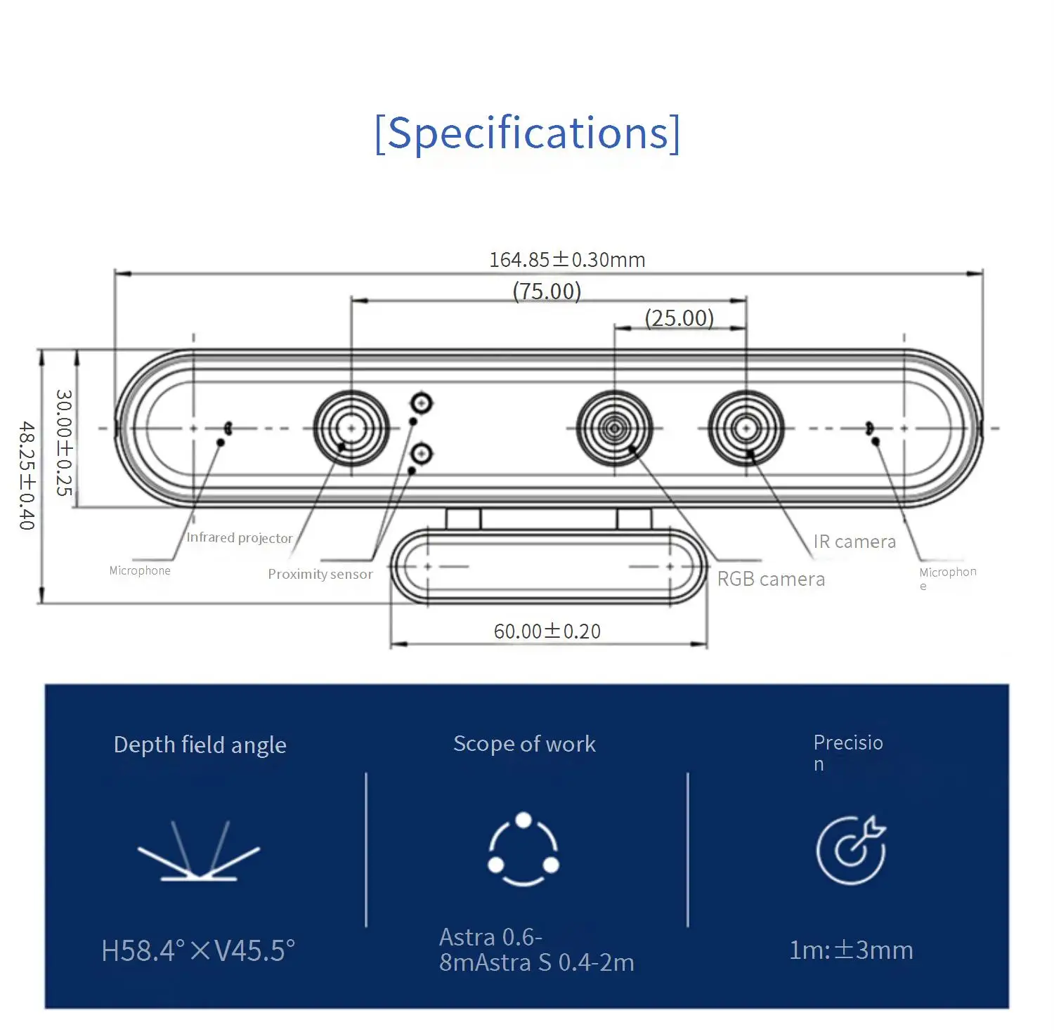 ORBBEC Astra /Astra S 3D structured light depth camera