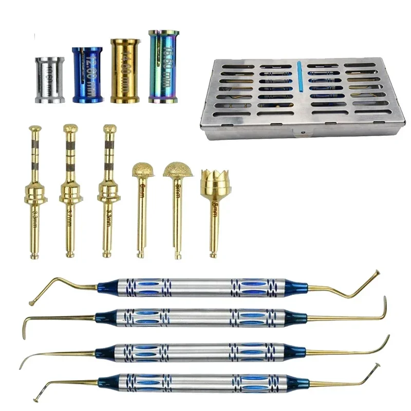 Dentales Implantat-Kit: Fortgeschrittenes Sinus-Kit mit Bohrern, Stoppern, Sinus-Lifting-Instrumenten und chirurgischen Handwerkzeugen