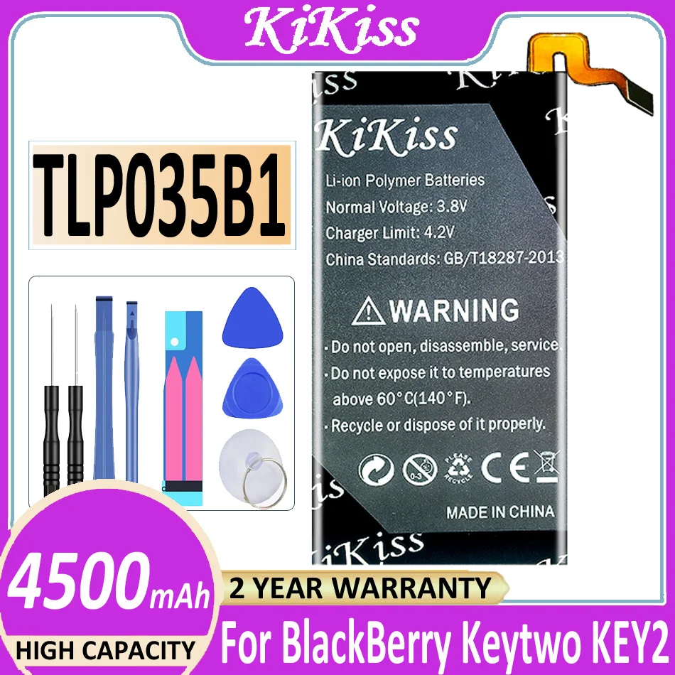 4500Mah Tlp035B1 Batteria Di Buona Qualità Per Blackberry Keytwo Key2 Smartphone Free Tools Stand Holder Stickers