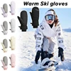1Pair Winter Skiing Gloves Waterproof Snowboarding Touch Screen Thermal Thick Snow Gloves Men Women Snowmobile Warm Mittens 2