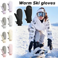 1Pair Winter Skiing Gloves Waterproof Snowboarding Touch Screen Thermal Thick Snow Gloves Men Women Snowmobile Warm Mittens 2