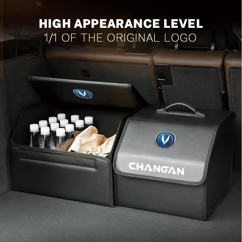 Кожаная сумка-Органайзер с логотипом автомобиля, складная дорожная коробка для хранения Changan CS75 CS35 Plus CS15 CS95 RAETON CX70 CS55 EADO CX20