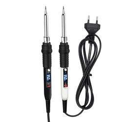 JCD Digital Electric Soldering Iron Set Temperature Adjustable 220V 110V Welding Tool Ceramic Heater Soldering Tips Rework  80W