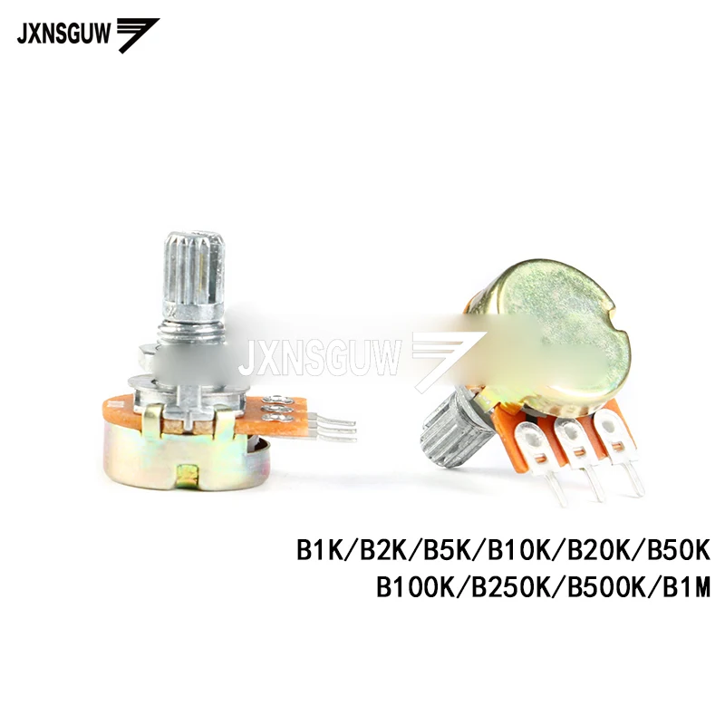 10pcs 9 type precision potentiometer r09 duplex b10k b50k b100k 15 spline 10PCS WH148 single potentiometer B1K/B2K/B5K/B10K/B20K/B50K/B100K/B250K/B500K/B1M 1K 2K 5K 10K 20K 50K 100K 250K 500K 1M 15MM