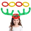 Inflatable Reindeer Antler Hat with Rings Christmas Games Inflatable Reindeer Antler Hat Ring Toss Game Christmas Party Games 3