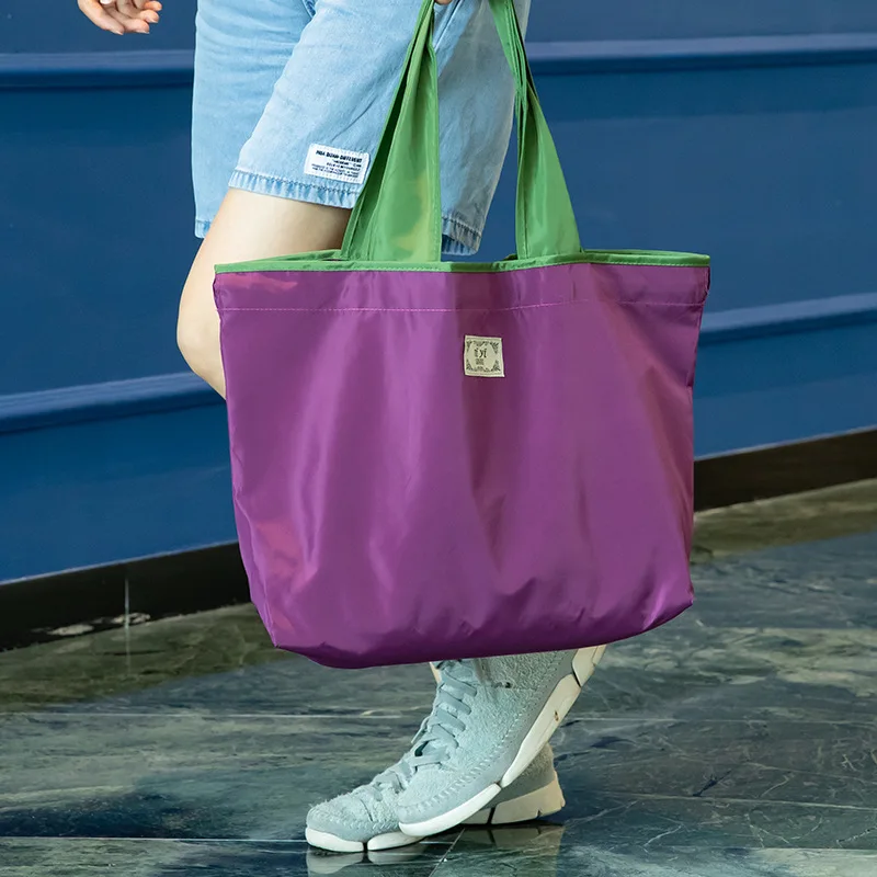 Eco-Friendly Foldable One Shoulder Shopping Bag - Portable Grocery Tote