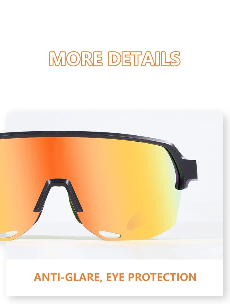 SCVCN Outdoor Kinder-Fahrradsonnenbrille Rennrad-Brille Teenager-Sportbrille UV400-Schutzbrille Mädchen MTB Camping-Brille – Detail 12