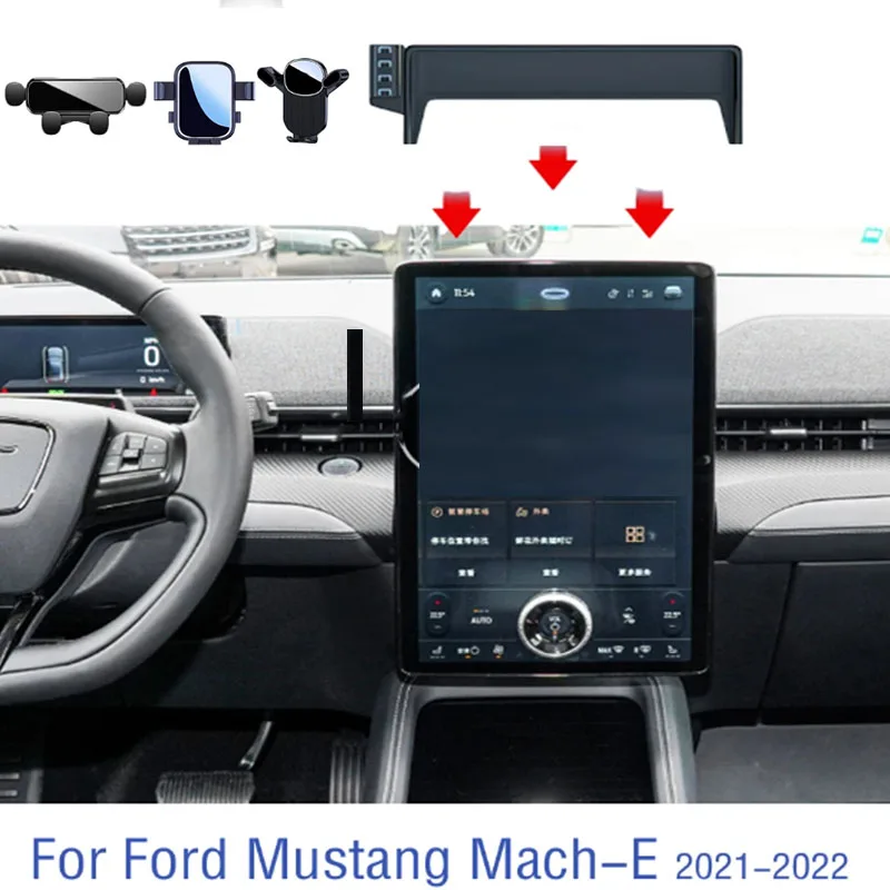 

Автомобильный держатель для телефона Ford Mustang Mach-E 2021 2022, Фиксированный экран 15,5 дюйма, навигационный кронштейн, автомобильный держатель для телефона.