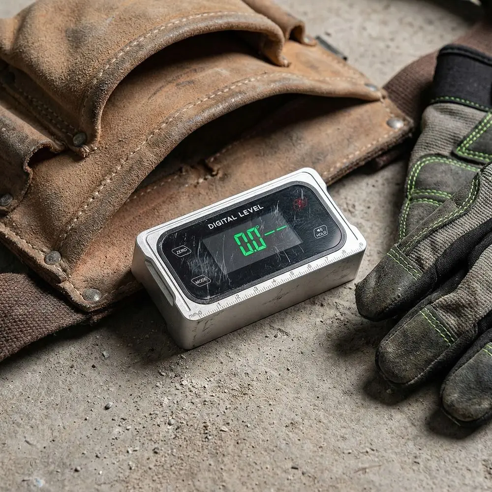 디지털 디스플레이 각도계(자석식 베이스 포함) 4 x 90 °   전자식 각도기 고정밀 방수 각도 측정기