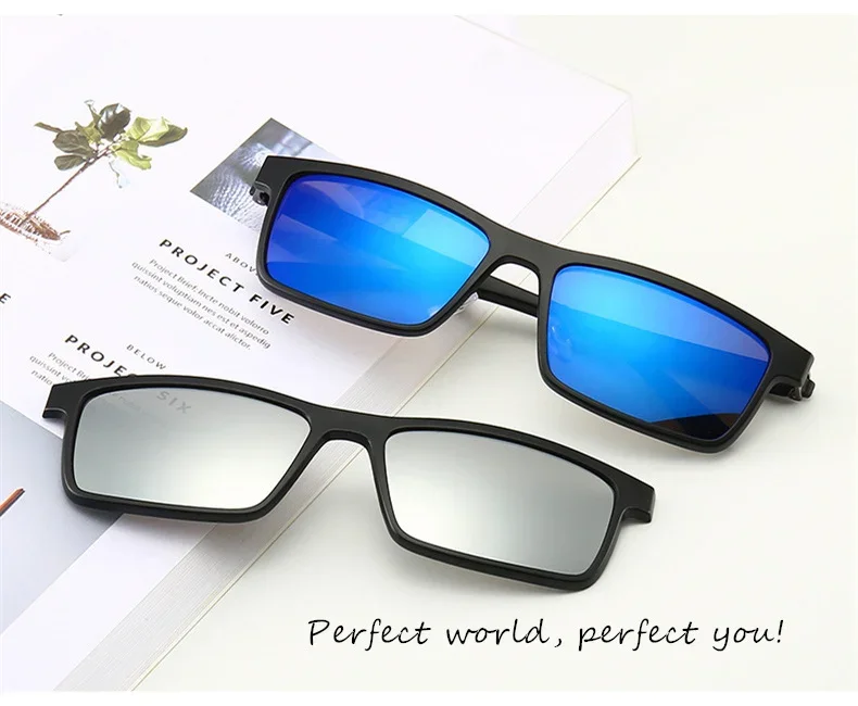 Brillen Myopie-0.5 zu-10 Mit Magnet Clip Sonnenbrille Männer Frauen TR90 Rahmen Brillen Kurzsichtig Astigmatismus UF155 – Detail 10