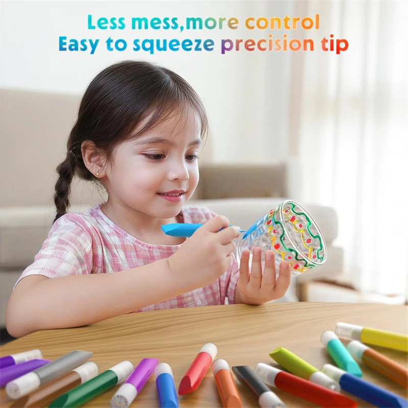 48 Pcs Suncatcher Paint Pens Kids Stained Glass Window Art Paint Pens Suncatcher Crafts Sets 10ML Each 24 Colors permanent marker pen marker pens color marker pens permanent marker permanent markers pen marker paint marker pen markers pen marker pen art marker pens