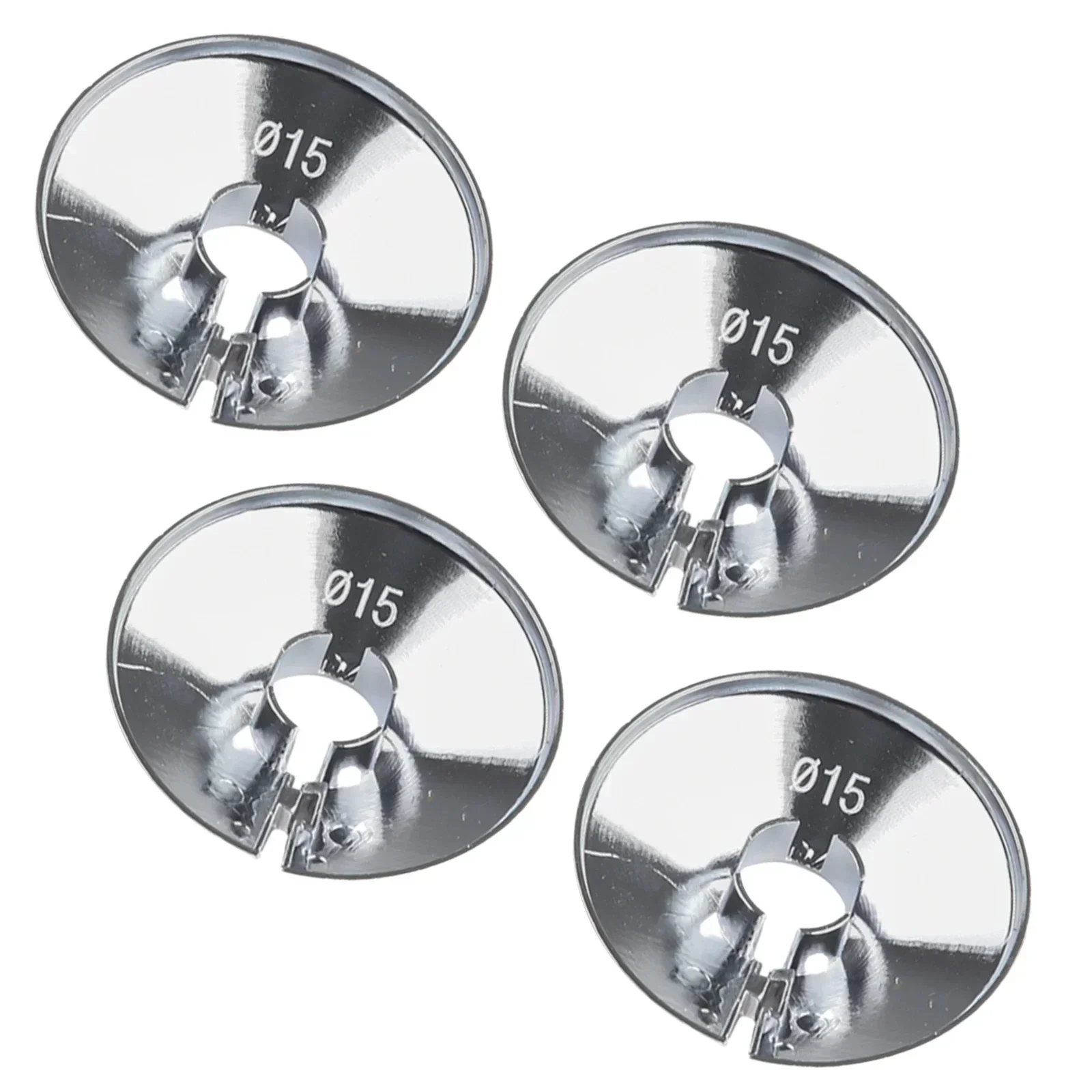 15mm Electroplate Radiator Pipe Pipe Decorative Cover Chrome Colour Silver Electroplate Collars Cover Floor Handware Tools 4pc radiator pipe cover