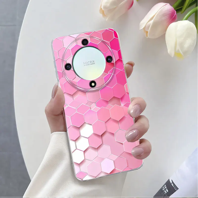 Luxury Flower Clear Soft Silicone Protective Phone Case