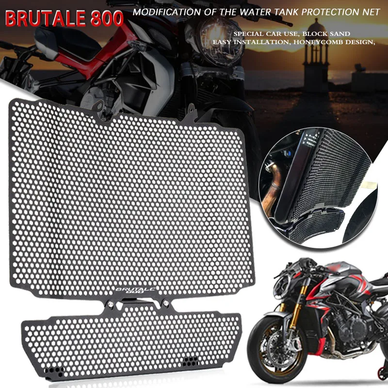 

For MV Agusta Brutale 800 2016-2023 Dragster 800/800RR Motorcycle Radiator Grille Grill Guard Cover Protector