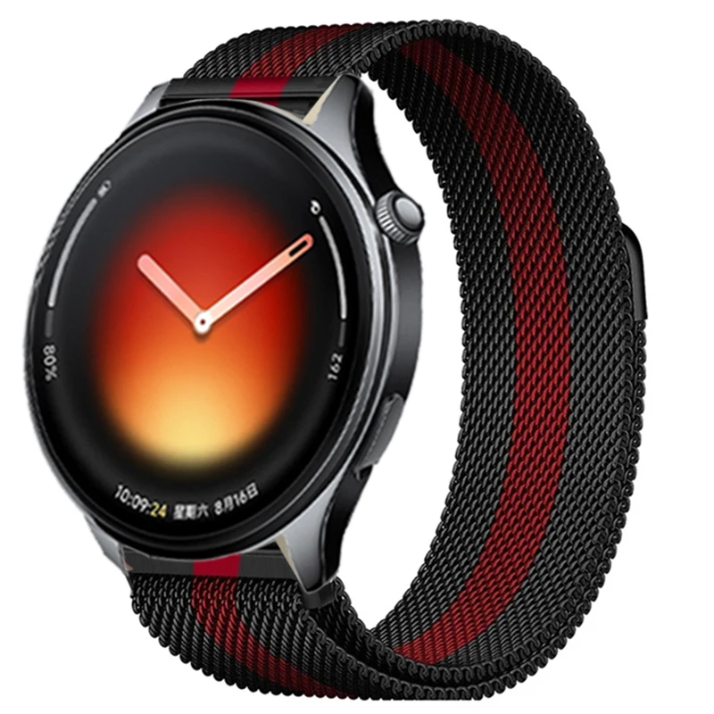 Sleek Stainless Steel Milanese Strap - 22/20mm Metal Band, Color 2
