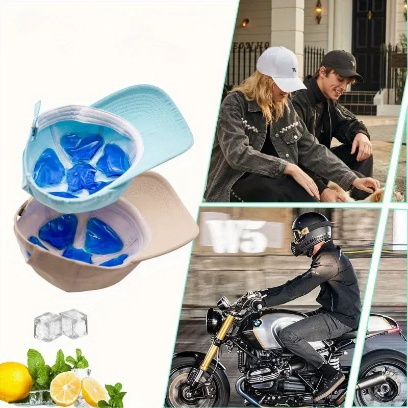 Hot & Cold Compress Gel Ice Pack Cool Riding Helmet Ice Pack Head Ice Pack Headache Cool Down Cold Pack for Soothing Outdoor
