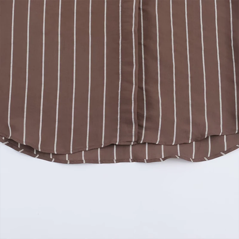 Chic Fashion Stripe Shirts for Women 2026 New Spring Long Sleeve Pockets Women's Streetwear Casual Shirt And Blouse Top ﻿